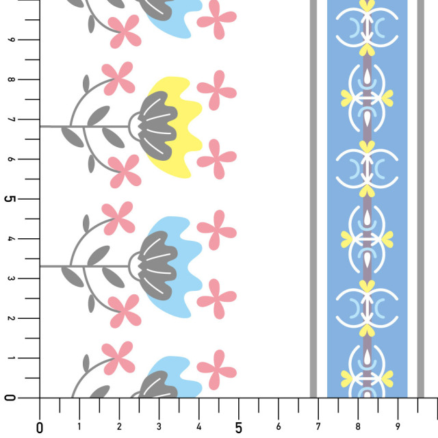 リメイクシート・Mayumi materiaaliの2色のお花畑実寸サイズ表