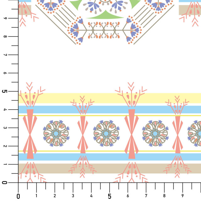 シール壁紙・Mayumi materiaaliの花と縞々実寸サイズ表
