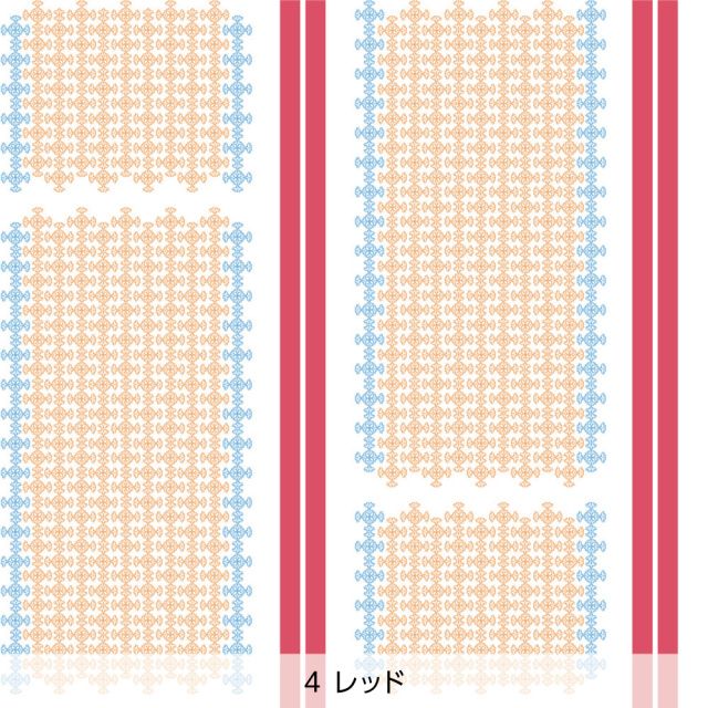 シール壁紙・Mayumi materiaaliのキャンディとリボン(レッド)