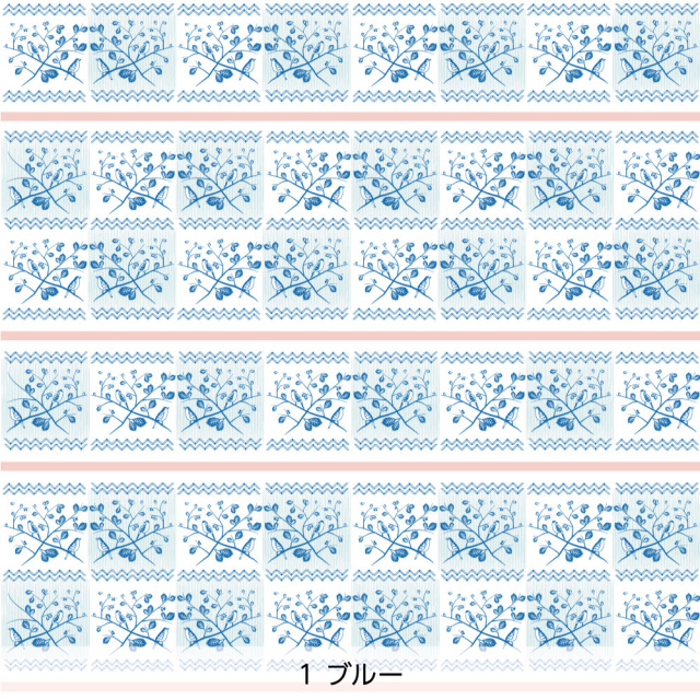 シール壁紙・Mayumi materiaaliのWild bird(ブルー)