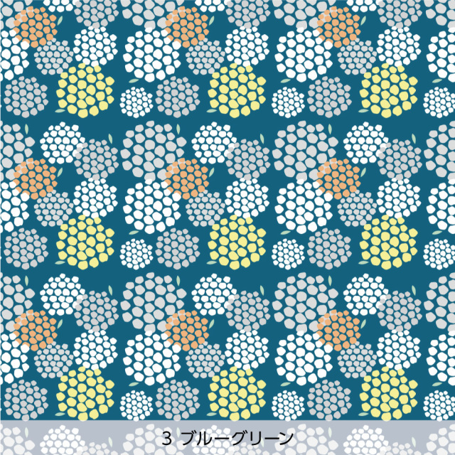 シール壁紙・Mayumi materiaaliのあじさい(ブルーグリーン)