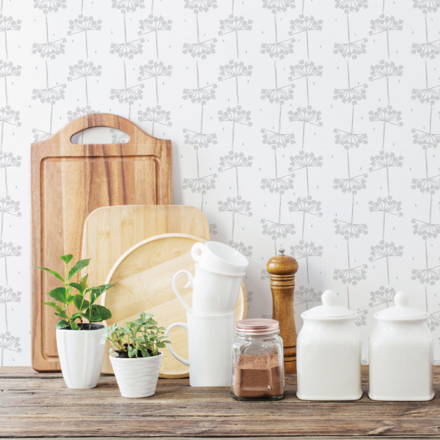 シール壁紙・Mayumi materiaaliの木と雨