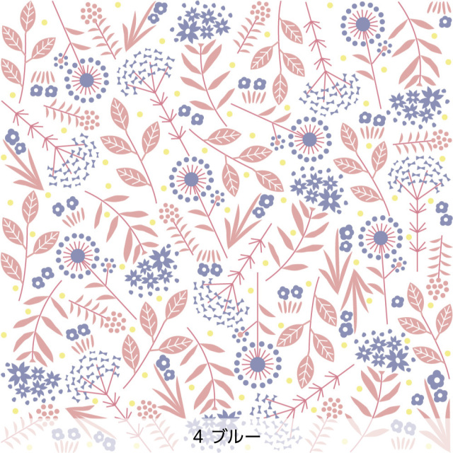 シール壁紙・Mayumi materiaaliの野に咲く花(ブルー)