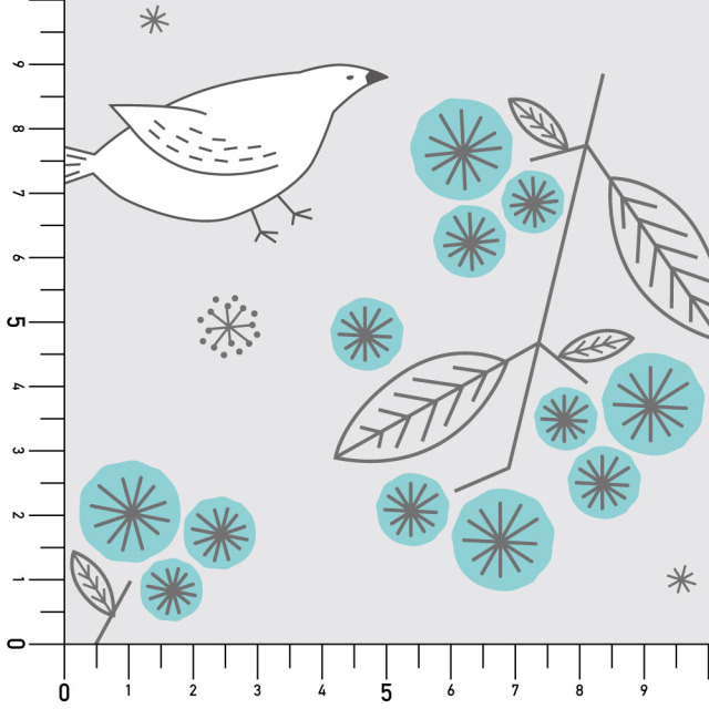 シール壁紙・Mayumi materiaaliの花とハト実寸サイズ表