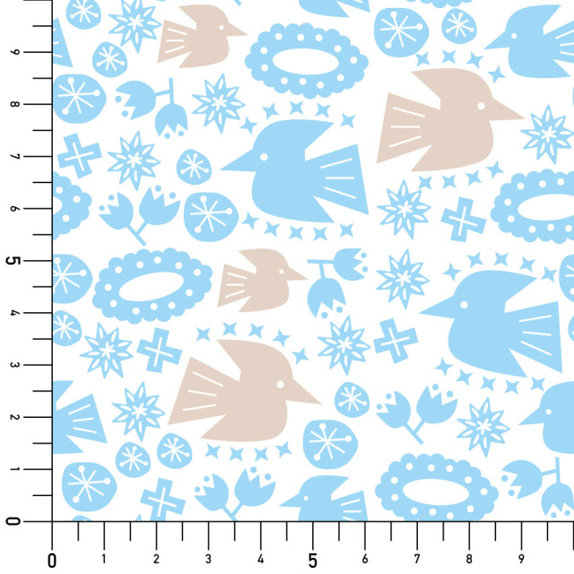シール壁紙・Mayumi materiaaliの鳥と花たち実寸サイズ表