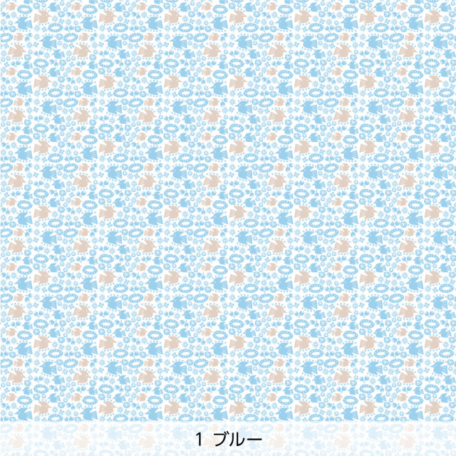 シール壁紙・Mayumi materiaaliの鳥と花たち(ブルー)