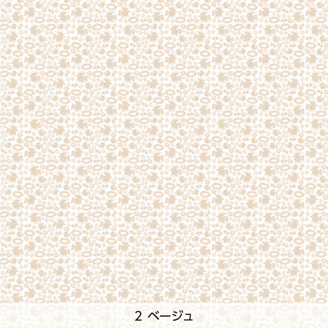 シール壁紙・Mayumi materiaaliの鳥と花たち(ベージュ)