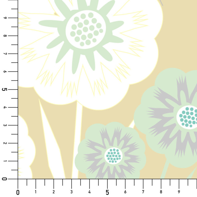 シール壁紙・Mayumi materiaaliのはなと葉実寸サイズ表