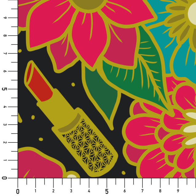 シール壁紙・玖留巳の和花柄実寸サイズ表