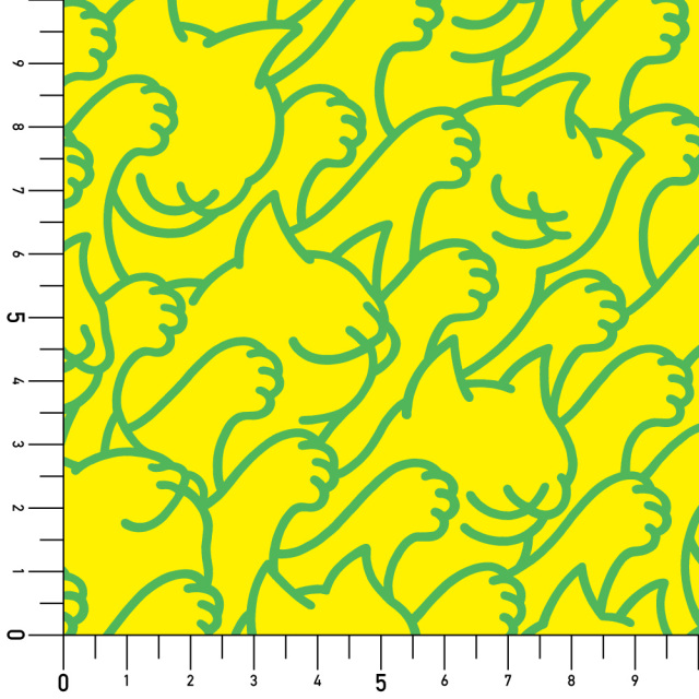 リメイクシート・Flappy PatternのNeko Wave実寸サイズ表