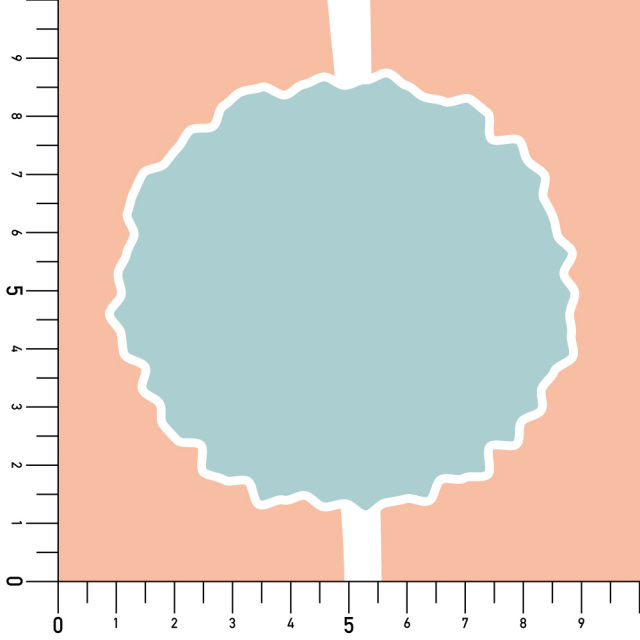 シール壁紙・Akiko Collinsのポンポン実寸サイズ表