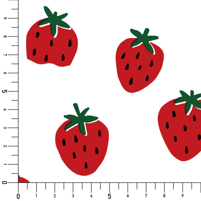 リメイクシート・CareaのStrawberry Picking実寸サイズ表