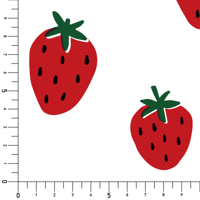 シール壁紙・CareaのStrawberry Picking実寸サイズ表