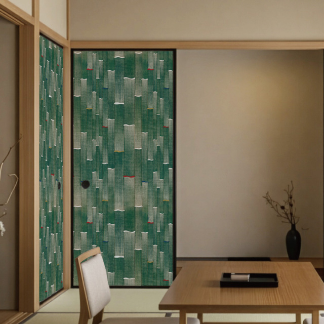 ふすま用リメイクシール・いろはなの群竹