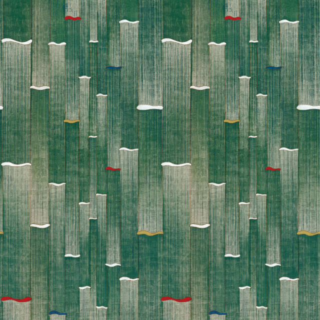 ふすま用リメイクシール・いろはなの群竹（デザイン1）