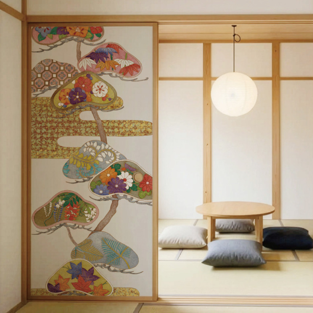 ふすま用リメイクシール・いろはなの華松