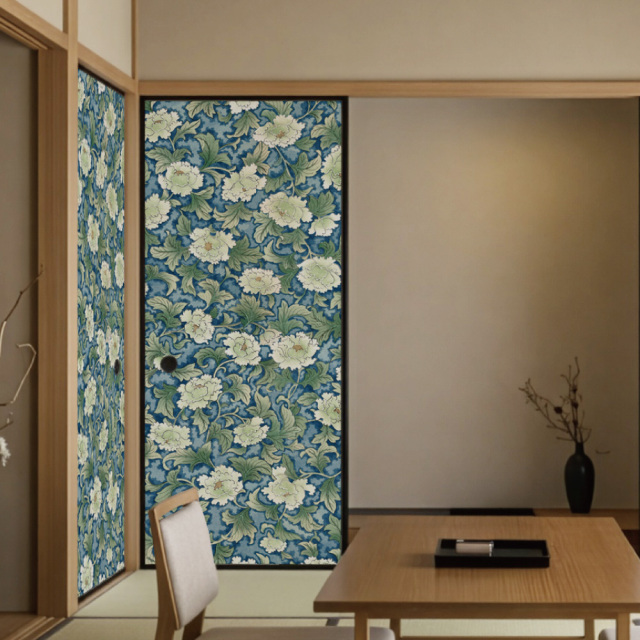 ふすま用リメイクシール・いろはなの牡丹唐草