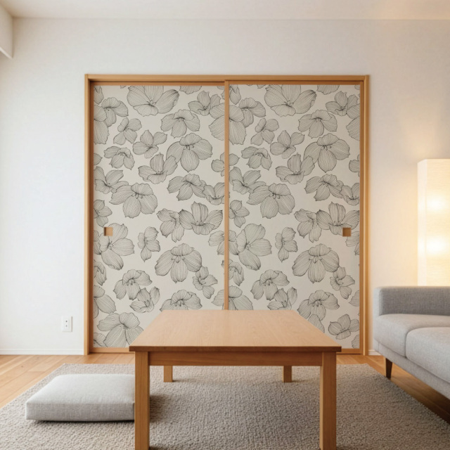 ふすま用リメイクシール・いろはなの花水木