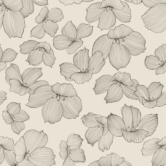 ふすま用リメイクシール・いろはなの花水木（デザイン1）