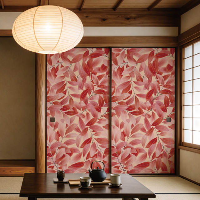 ふすま用リメイクシール・いろはなの錦秋