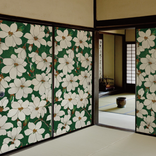 ふすま用リメイクシール・いろはなの白木蓮
