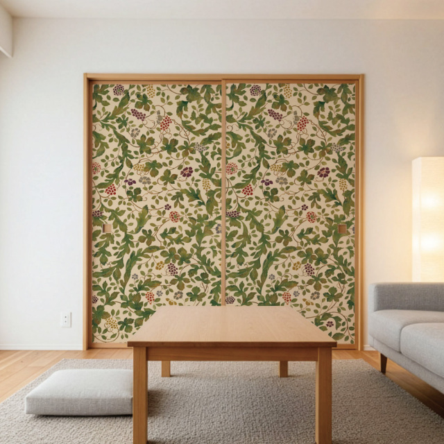 ふすま用リメイクシール・いろはなの葡萄唐花