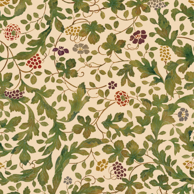 ふすま用リメイクシール・いろはなの葡萄唐花（デザイン1）