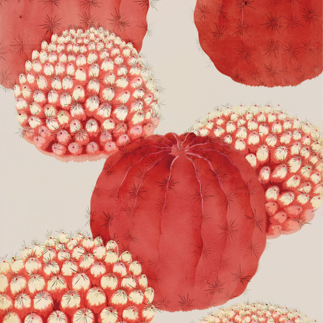 ふすま用リメイクシール・いろはなの緋牡丹（デザイン1）