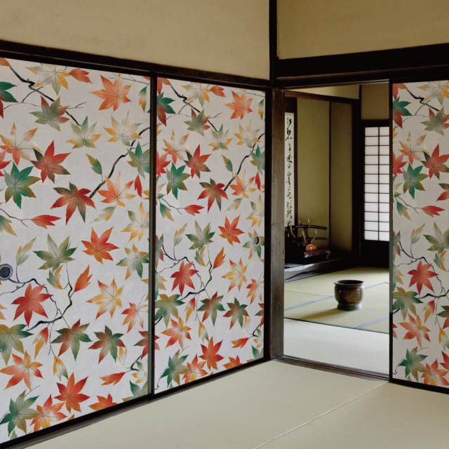ふすま用リメイクシール・いろはなの紅葉狩
