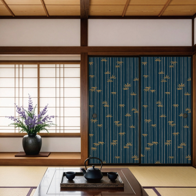 ふすま用リメイクシール・いろはなの竹林