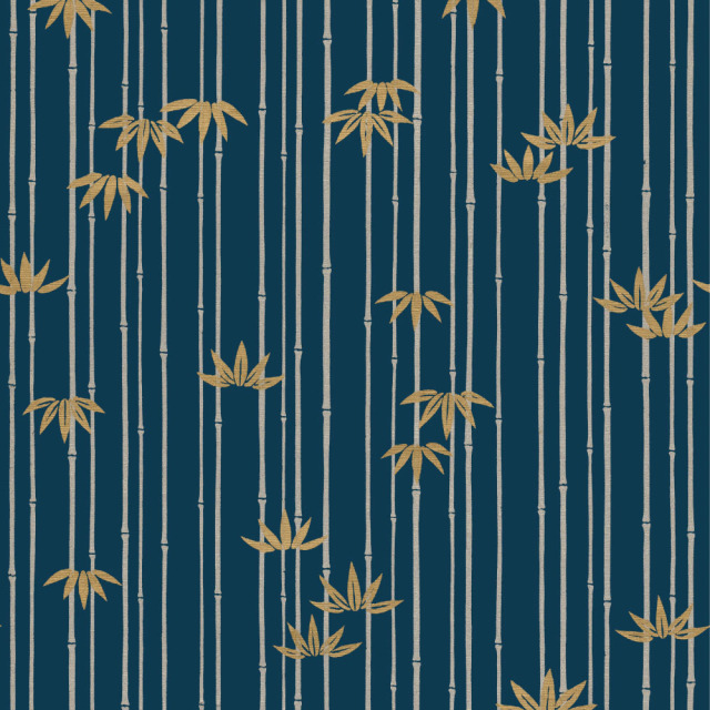 ふすま用リメイクシール・いろはなの竹林（デザイン1）