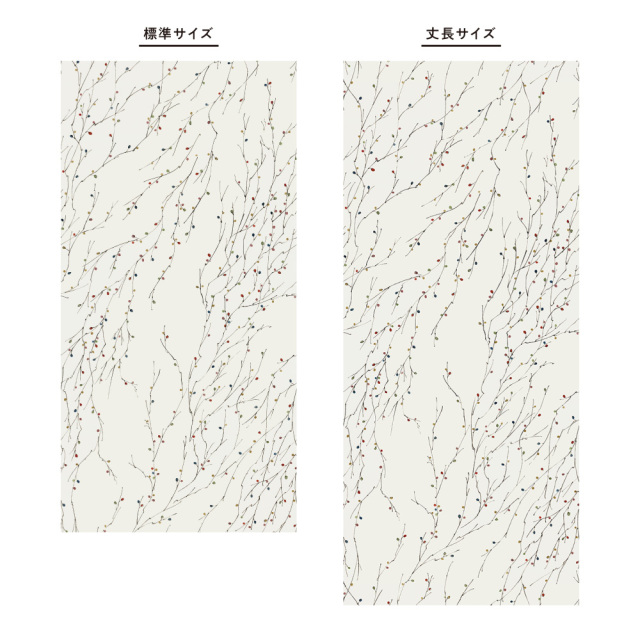 ふすま用リメイクシール・いろはなの花猫柳（デザイン2）