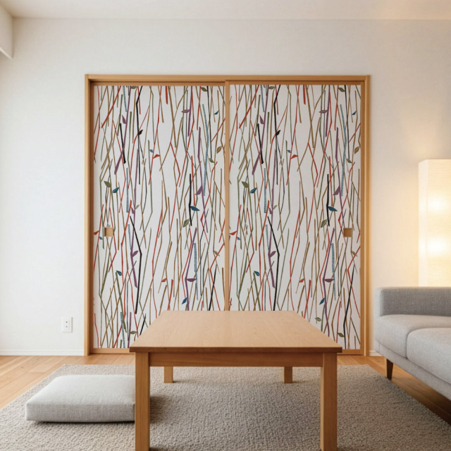 ふすま用リメイクシール・いろはなの霜月