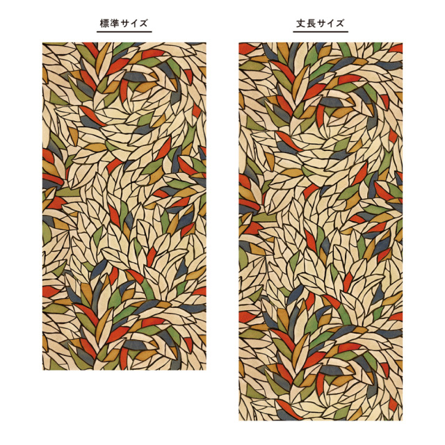 ふすま用リメイクシール・いろはなの葉積（デザイン2）
