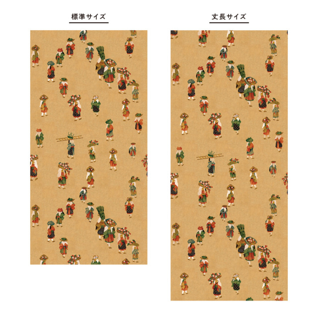 ふすま用リメイクシール・いろはなの大原女（デザイン2）