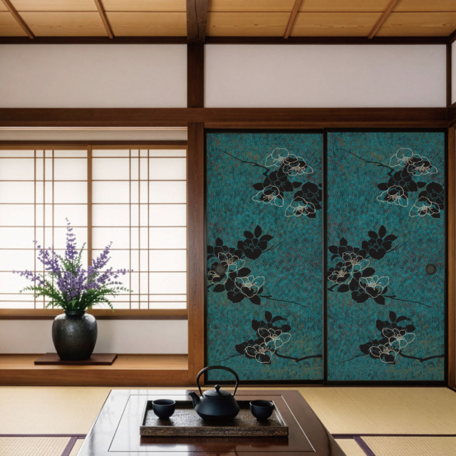 ふすま用リメイクシール・いろはなの枝椿