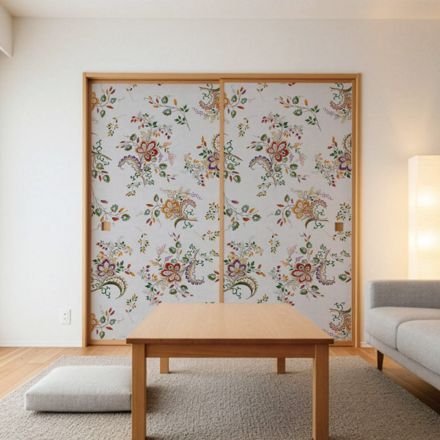 ふすま用リメイクシール・いろはなの花束