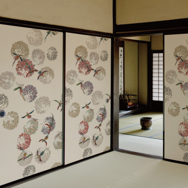 葡萄唐花 Budo Karahana いろはな ふすま用リメイクシール Harokka