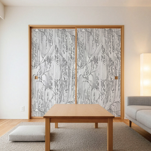 ふすま用リメイクシール・いろはなの枝垂柳