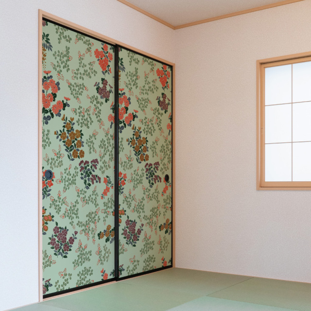 ふすま用リメイクシール・いろはなの花野