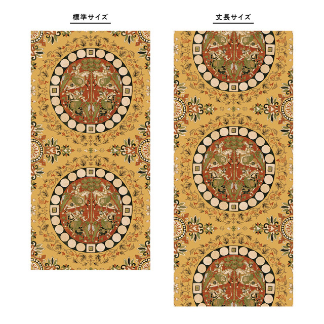 ふすま用リメイクシール・いろはなの獅子狩（デザイン2）