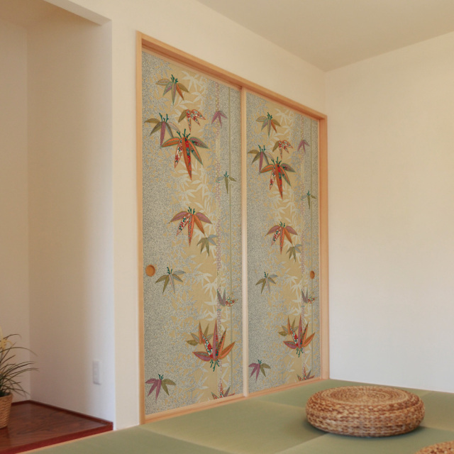 ふすま用リメイクシール・いろはなの竹物語