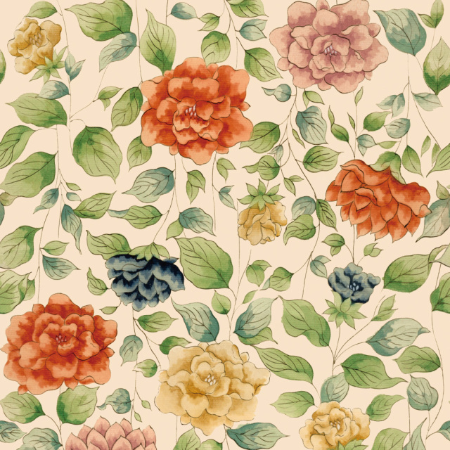 ふすま用リメイクシール・いろはなの咲匂う(デザイン)