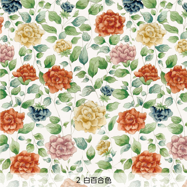 デザイン障子紙・いろはなの咲匂う（白百合色）