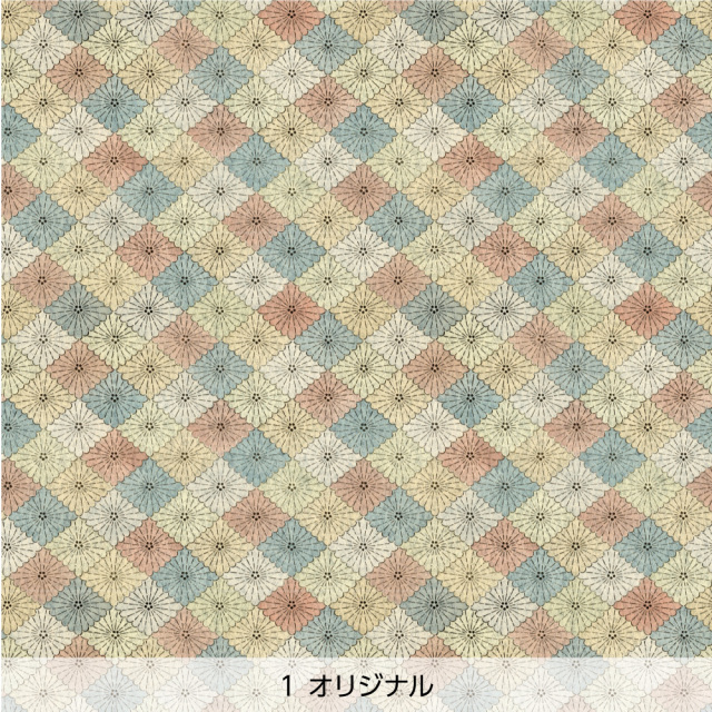 シール壁紙・いろはなの色菊菱(オリジナル)