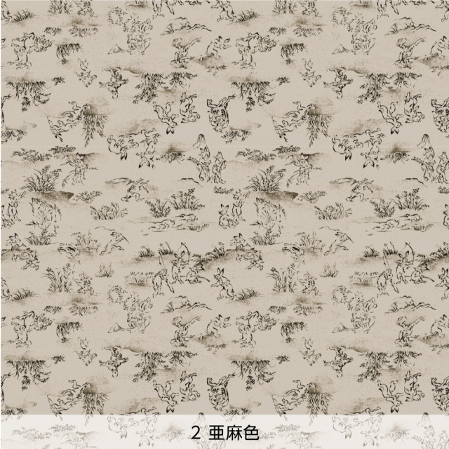 ランナークロス　鳥獣戯画　3/10で出品終了します 鳥獣戯画 ちょうじゅうぎが ／ いろはな 壁紙｜おしゃれなシール壁紙