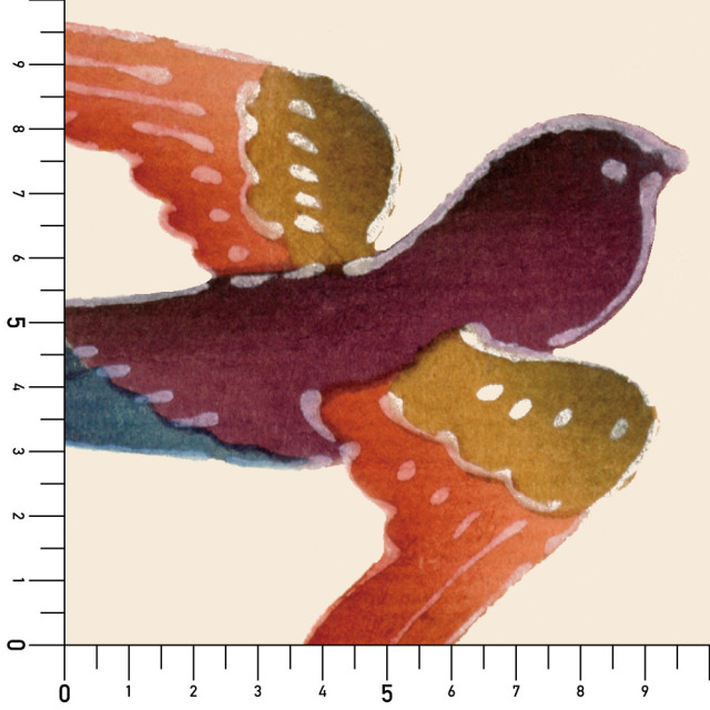 シール壁紙・いろはなの舞鳥実寸サイズ表