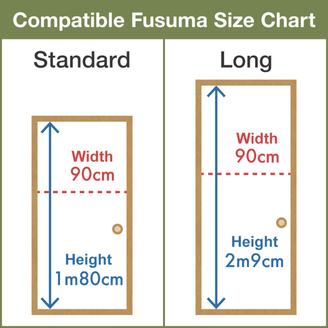 Compatible Fusuma Size Chart
