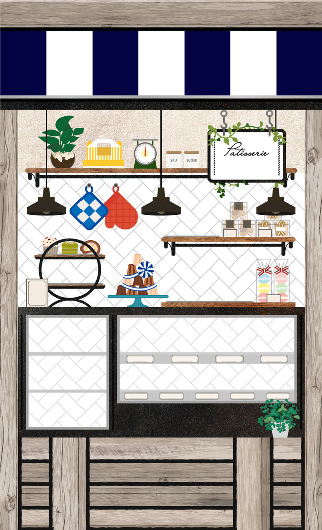 職業体験ウォールステーッカージョブろっか・パティシエセット商品画像