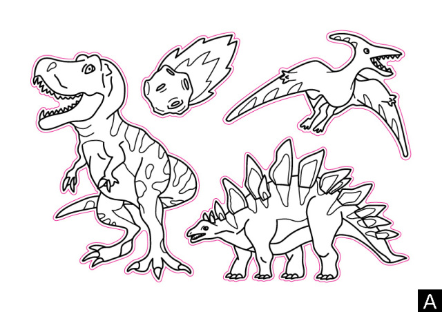 職業体験ウォールステーッカージョブろっか・博士セットぬりえパーツA